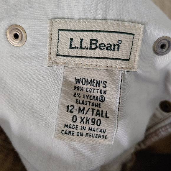Vintage L.L Bean 1912 Straight Leg Jeans Size 12 Tall Khaki Tan - Picture 15 of 16